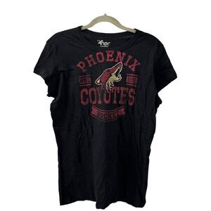 G III 4 Her Phoenix Coyotes Baby Doll T-shirt Womens Size XL Black‎